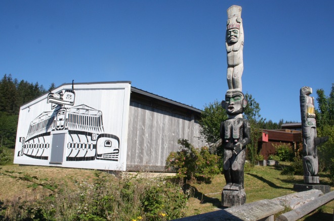 The U'mista Cultural Center houses a collection of potlatch masks and regalia seized by the government in the 1920s and returned to the Kwakwala-speaking peoples in the 1980s.